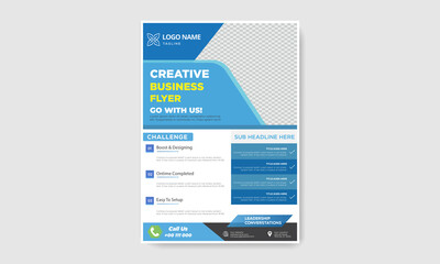 Best modern business flyer, brochure Layout template in a4 size vector illustration. Easy to use and edit