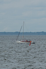 children's sailing regatta on the Volga River