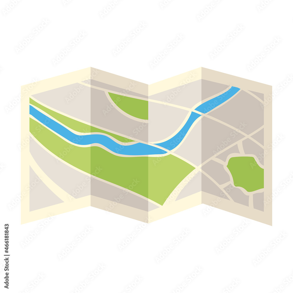 Poster folded map navigation