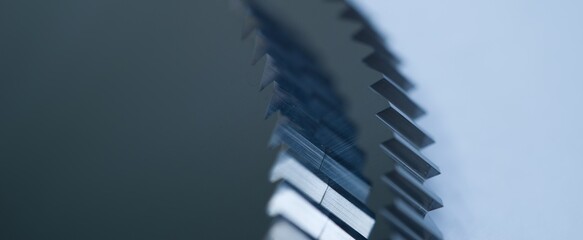 Saw blades, cutting tools background.