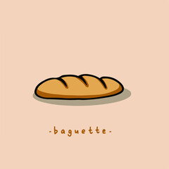 Croissants Symbol. Delicious Food Vector Illustration.