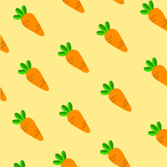 Carrot Pattern Background. Vegetable Vector Illustration.