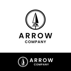 Spear Arrowhead symbol logo design