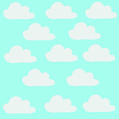 Cloud Pattern Background. Social Media Post. Vector Illustration.