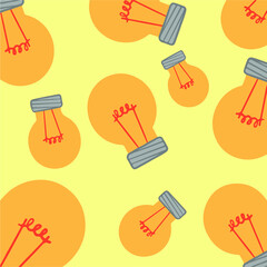 Lightbulb Pattern Background. Vector Illustration.