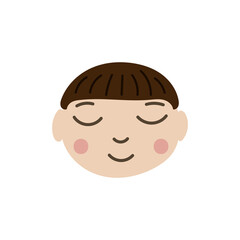 Baby boy face icon design. Vector illustration.