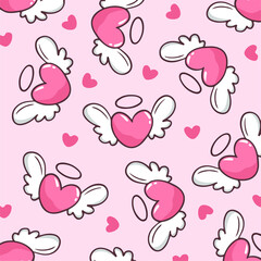 Love Symbol Pattern Background. Valentine Vector Illustration.
