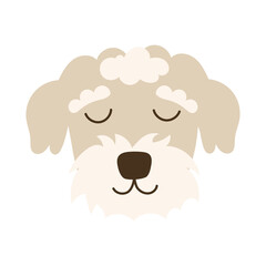 Dog Face Portrait. Vector illustration.