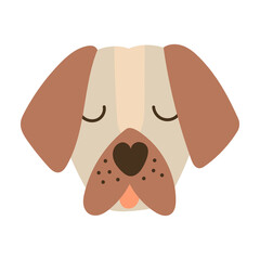 Dog Face Portrait. Vector illustration.
