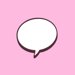 Valentine Speech Bubble Symbol. Vector Illustration.