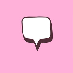 Speech Bubble Symbol. Valentine Vector Illustration.