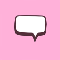 Speech Bubble Symbol. Valentine Vector Illustration.