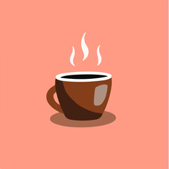 Coffee Symbol. Social Media Post. Vector Illustration.