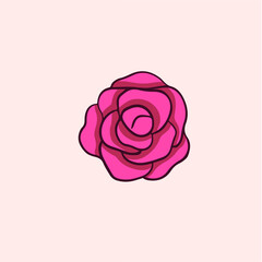 Colorful Flowers Symbol. Social Media Post. Floral Vector Illustration.