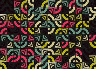 Abstract Geometric Pattern generative computational art illustration