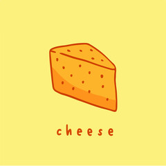 Cheese Symbol. Social Media Post. Food Vector Illustration.