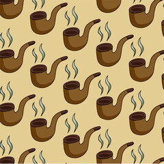 Smoke Pipe Pattern Background. Vector Illustration.