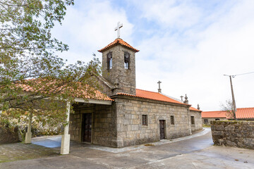 Fototapeta na wymiar chapel of Nossa Senhora da Laje, Serra da Freita mountain, Municipality of Arouca, Aveiro District, Portugal