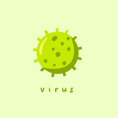 Virus Symbol. Social Media Post. Vector Illustration.