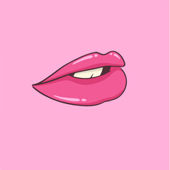 Sexy Lip Symbol. Vector Illustration.