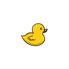 Rubber Duck Symbol Logo. Vector Illustration.