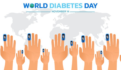 World Diabetes Day. 14 November Awareness Month of World Diabetes Day Background. 