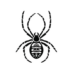 Tarantula Logo Symbol. Stencil Design. Tattoo Vector Illustration.