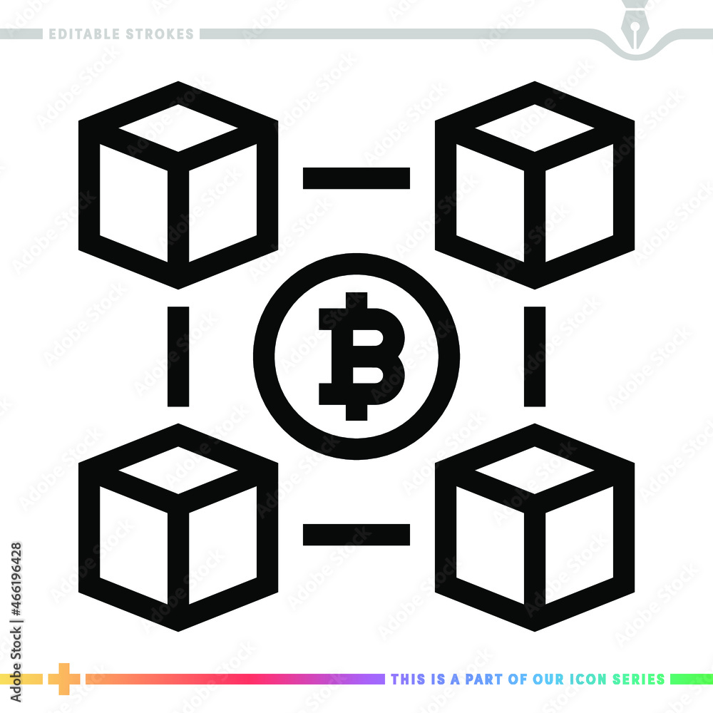 Aufkleber editable line icon of digital ledger as a customizable black stroke eps vector graphic.
