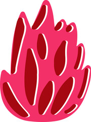 Fire concept in cartoon style