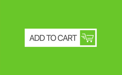 Add to cart button Shopping cart icon Flat design