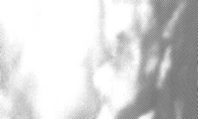 Abstract black and white monochrome halftone background.