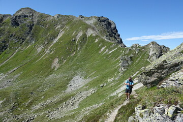 Fototapeta na wymiar Aufstieg zum Riedkopf im Montafon