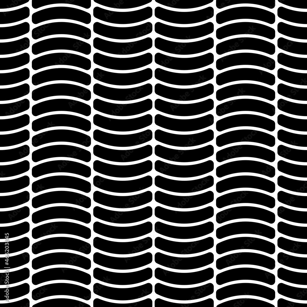 Poster Black temples directed vertically to one side. Vector.