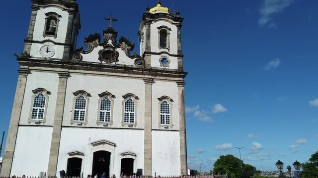 salvador, bahia, brazil - october 29, 2021: View of the Basilica of Senhor do Bonfim, popularly known as Igreja do Bonfim, in the city of Salvador.