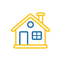 Detailed winter house vector icon. Winter sign