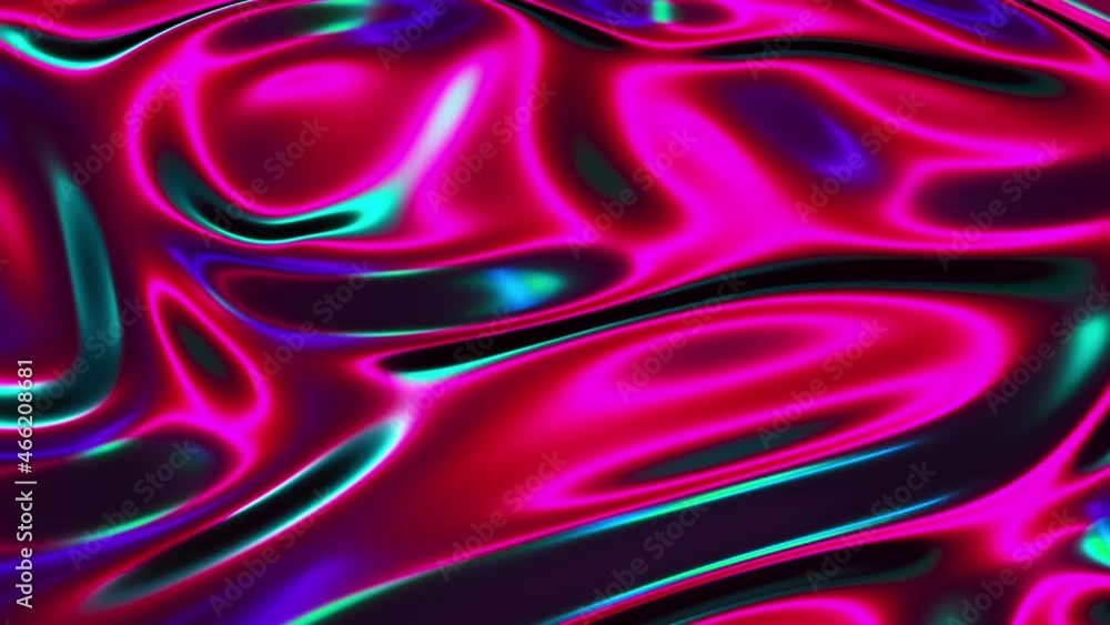 Fototapete computer generated realistic background of weaving iridescent fabric, 3d rendering background