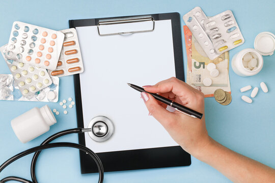 accumulation, ambulance, background, banknote, banner, beggar, care, cash, cheap, clinic, concept, cost, costs, curative, currency, dear, disease, doctor, drug, equipment, euro, expenses, finance, fin