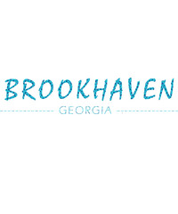 BROOKHAVEN GEORGIA, Blue Lettering on white background, Vector illustration 