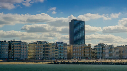 Immeubles au bord de la plage - Ostende - Belgique