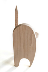 A wooden block made of beech for ironing with an iron. A tool for a tailor.