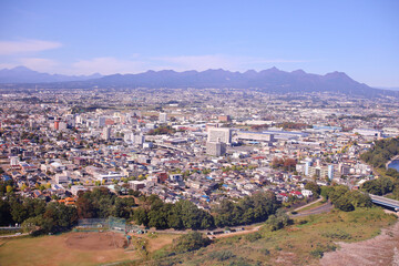 Fototapeta premium 前橋市 群馬県庁舎から見た街並み