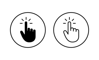 Obraz premium Hand cursor icons set. cursor sign and symbol. hand cursor icon clik