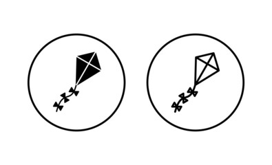 Kite icons set. kite sign and symbol