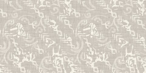 Seamless two tone hand drawn brushed effect pattern border swatch. High quality illustration. Collage of minimal drawings arranged in a seamless pattern with fabric texture overlay. Rough scribble.