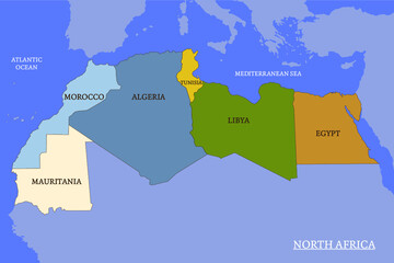 North Africa map