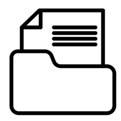 icon document outline 