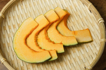 カットされたかぼちゃ
