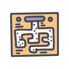 ant farm color vector doodle simple icon