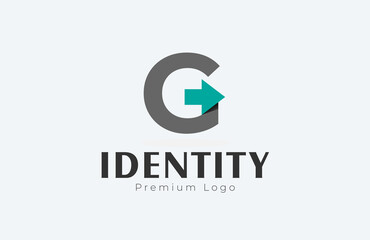 Initial G Arrow Logo, letter G with  arrow combination, Usable for Brand, finance, trade  and  logistic Logos, Flat Design Logo Template, vector illustration