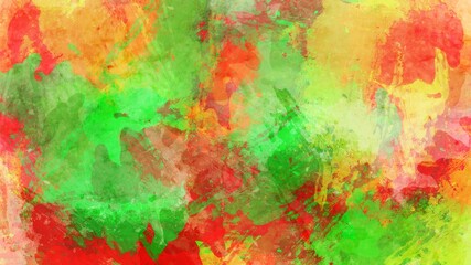 Abstract background painting art with green, red and yellow paint brush for christmas poster, banner, website, card background